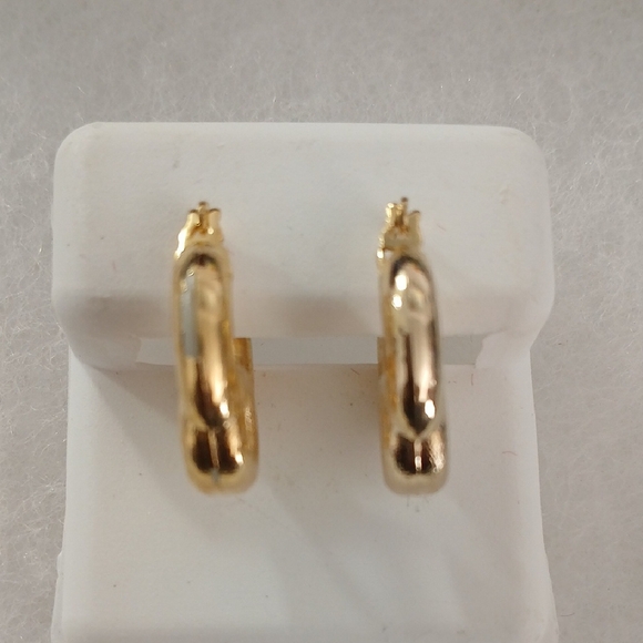 Elegant Gold Hoop Earrings - Picture 4 of 4